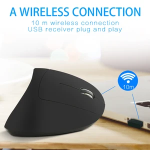 wireless mouse vertical gaming mouse usb computer mice ergonomic desktop upright mouse 1600dpi for pc laptop office home free global shipping