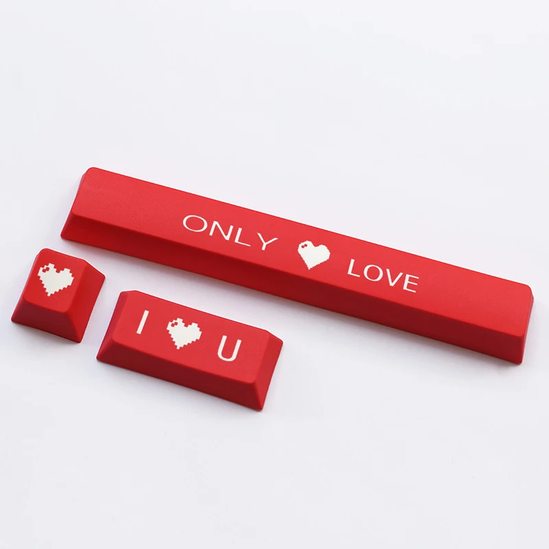 

3 Keys Keycaps PBT Replacement Love Nana Via Cherry Profile Esc Enter for Gaming Mechanical Keyboard Gifts Boyfriend Girlfriend