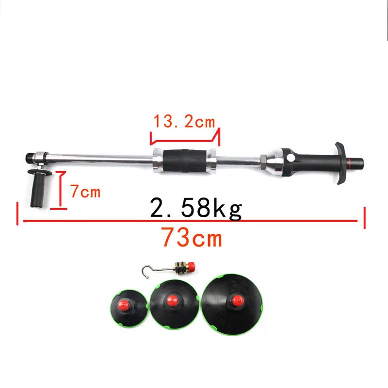 Ручной насос присоски вытягиватель вмятин молоток скольжения с 3 насадками набор