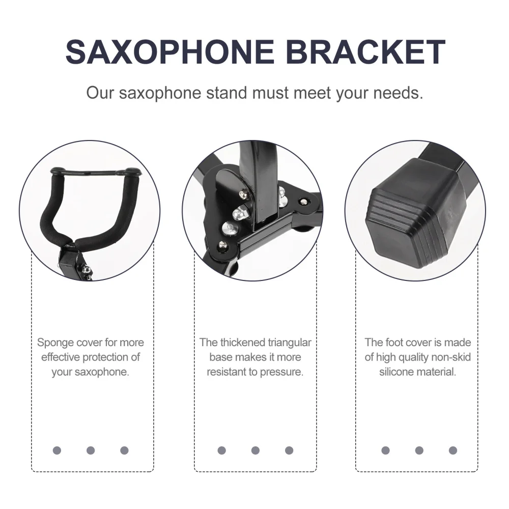 

Foldable Saxophone Bracket Stand Portable Compact Metal Saxophone Holder Stand