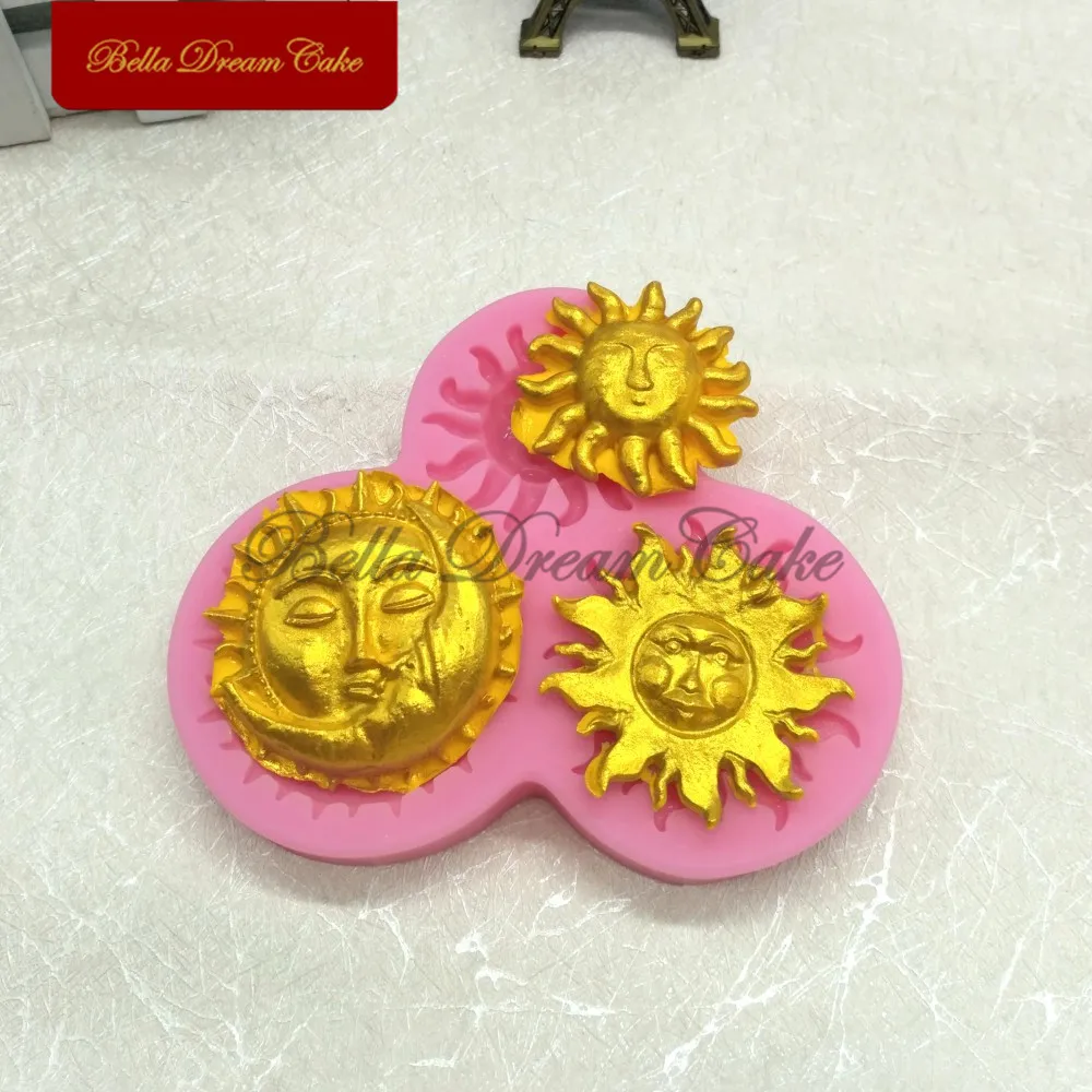 Силиконовая форма в виде Солнца и Луны модная помадка аксессуары для украшения