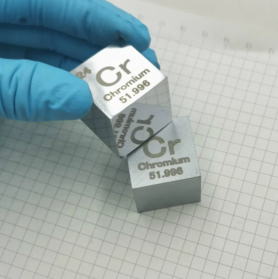 

Chromium Metal 1 Inch 25.4mm Density Cube 99.7% Pure for Element Collection