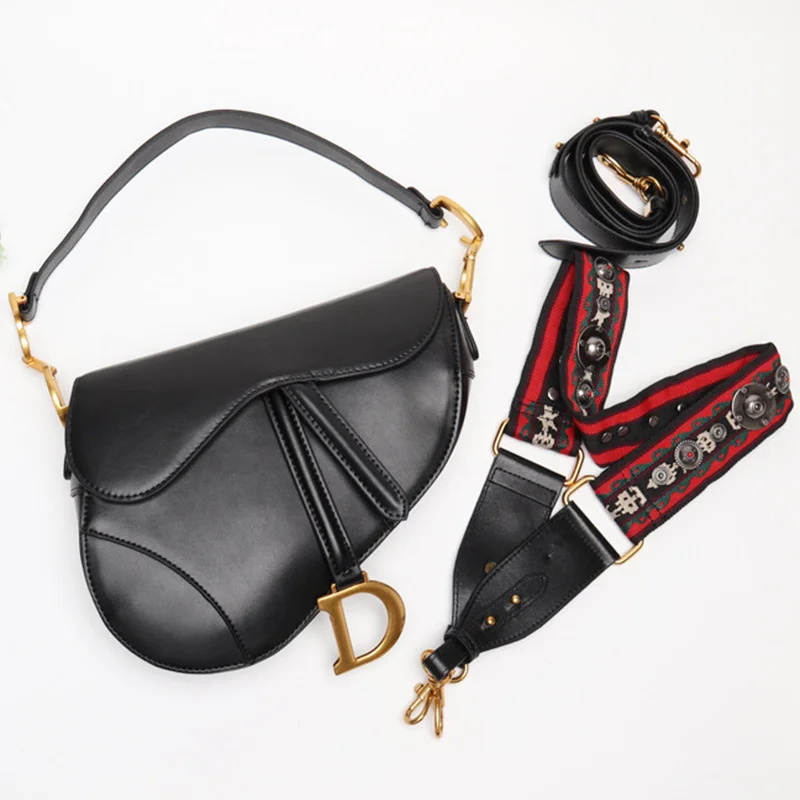 

Новая модель 2021 года, седельная красная сетчатая кожаная сумка через плечо, женская кожаная сумка