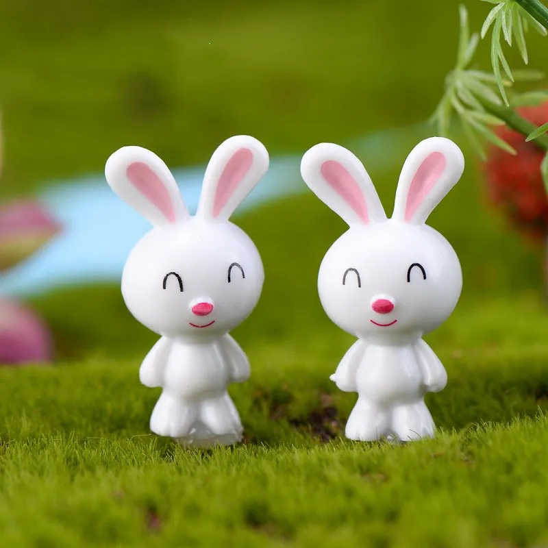 Животные мультфильм порошок уши кролик модели Аниме Фигурка один кусок Сделай