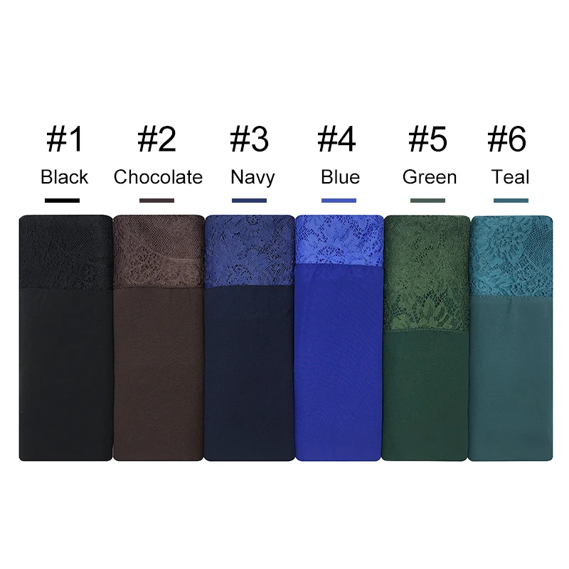 Новинка двухсторонний шифоновый шарф хиджаб с кружевом простые Макси шарфы и