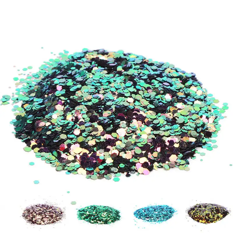 

Nail Glitter Rub For Nails 50g Hexagonal Shape Glitter Sequins DIY Craft Face Body Nail Art Decoration Accessory Nail Art