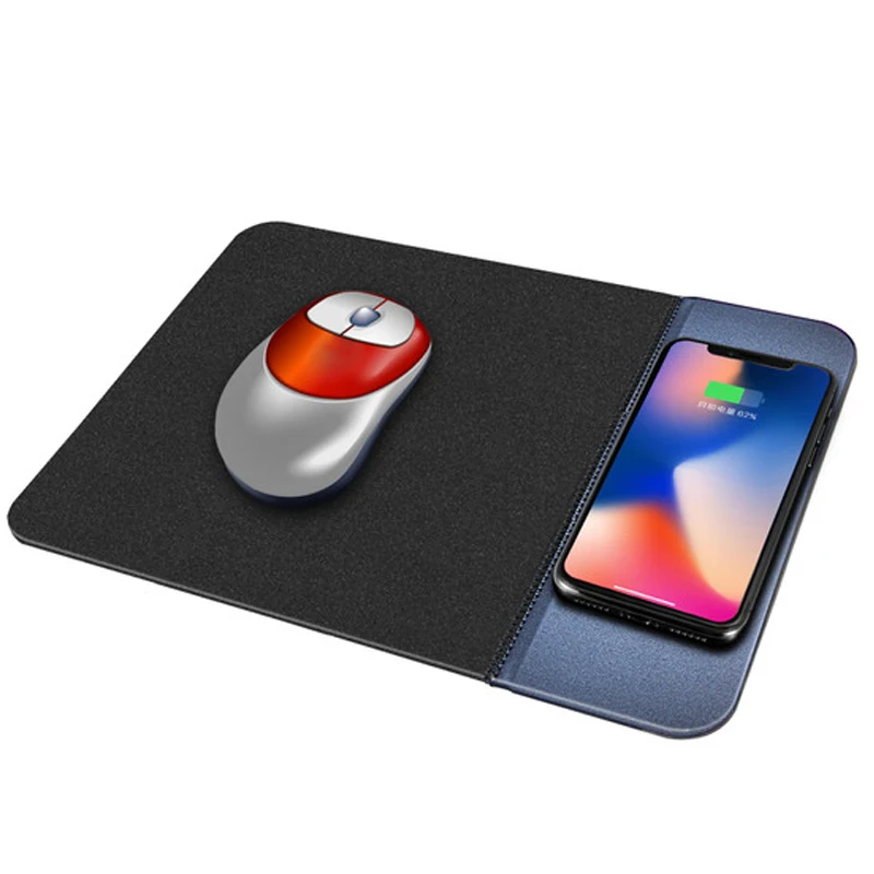 Коврик для мыши Беспроводное зарядное устройство резиновый коврик QI мобильного