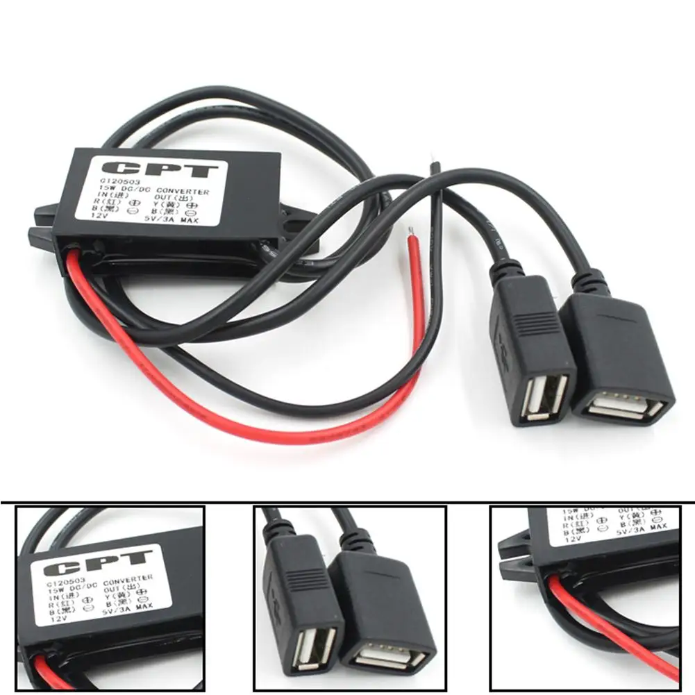 

[ Ready Stock ] 12v to 5v Converter Usb Cable Connector Power Supply Module Car Power Adapter