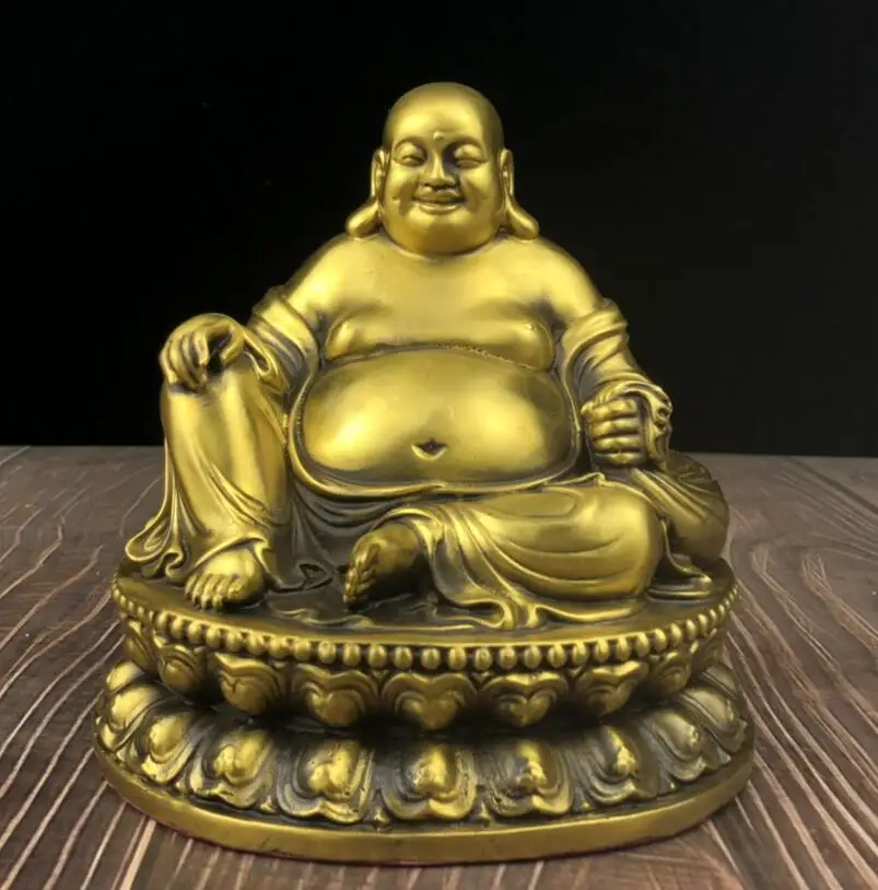 

Китайская латунь seiko sit lotus maitreya статуя Будды