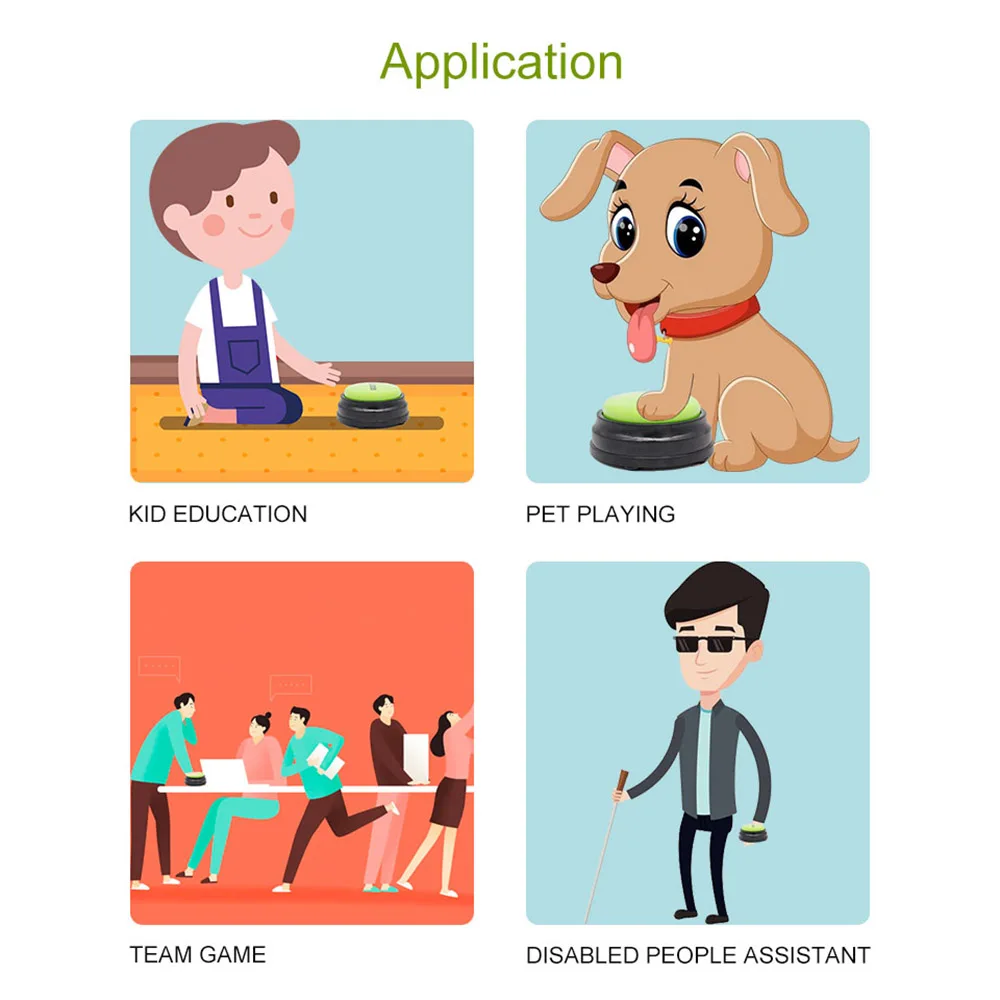 Новая кнопка для записи разговора со светодиодными обучающими средствами