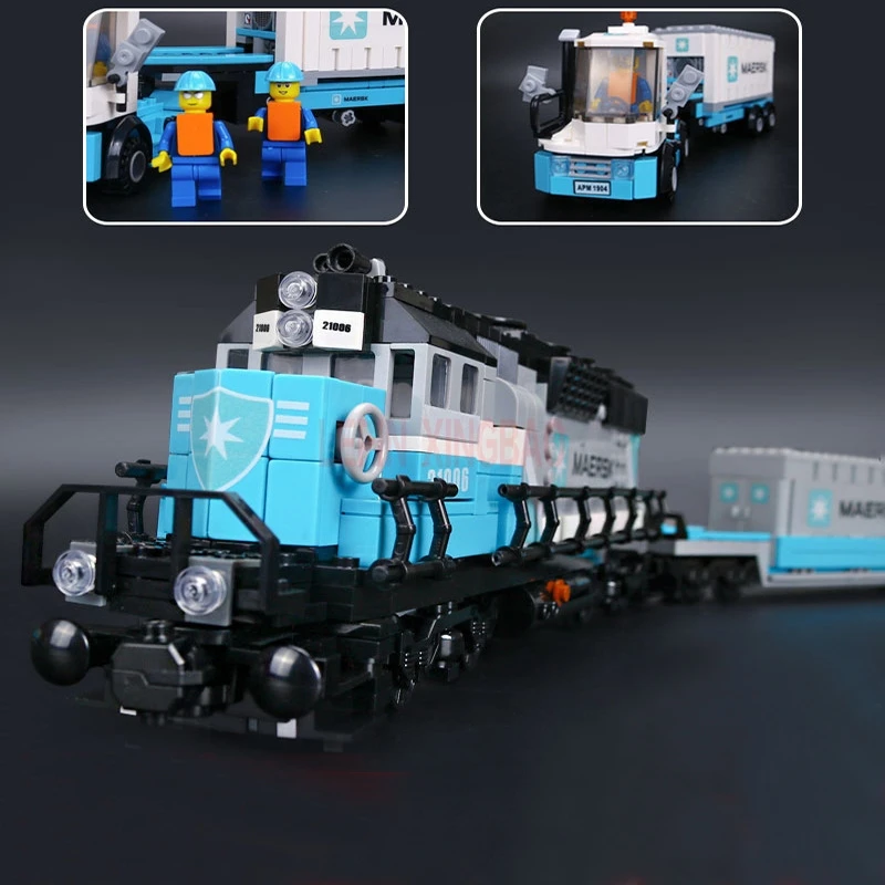 LEPIN 21006 LP 02008 02010 02009 21005 21006 21007 02038 02039 02117 02118 lelepins поезд Buillding блоки кирпичи клон 60052 60098 60051 - Цвет: LEPIN 21006