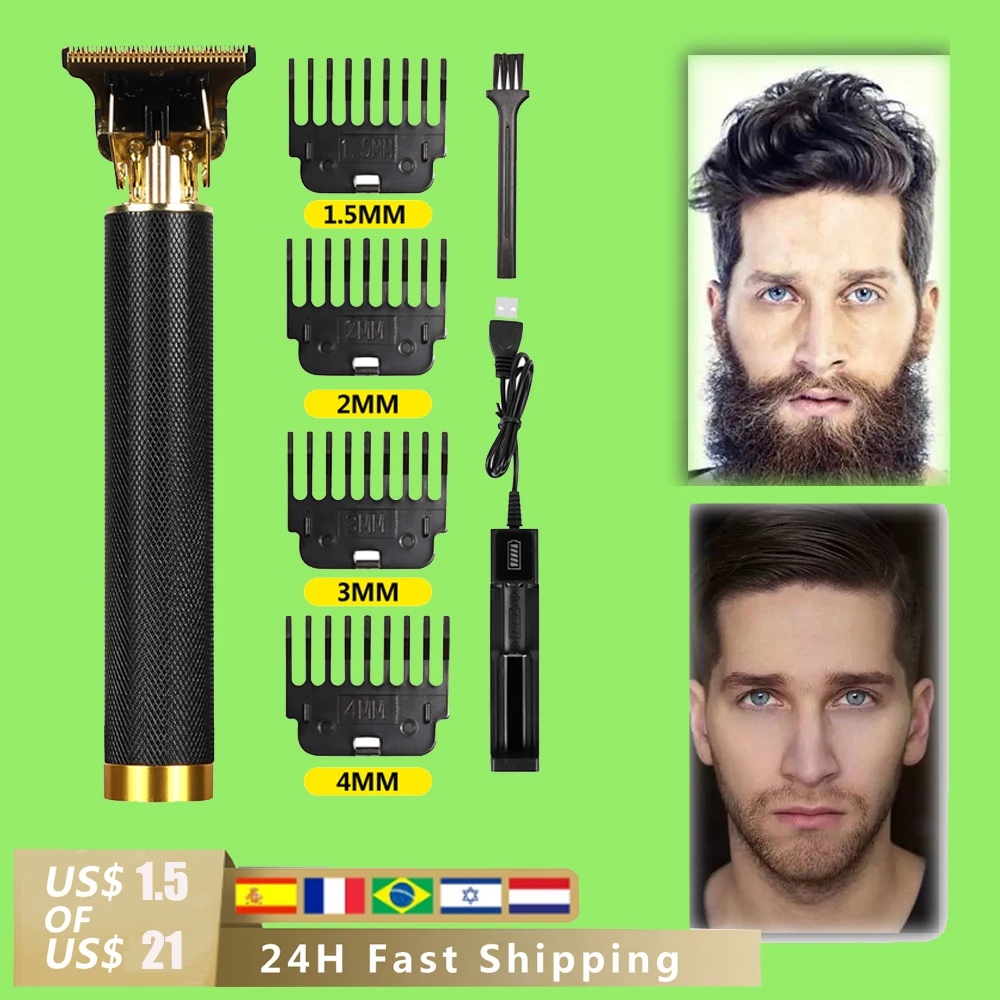 

Hair cutting machine clipper by trimmer for men barber products shaving machine electric professional mower cutter t9 shaver