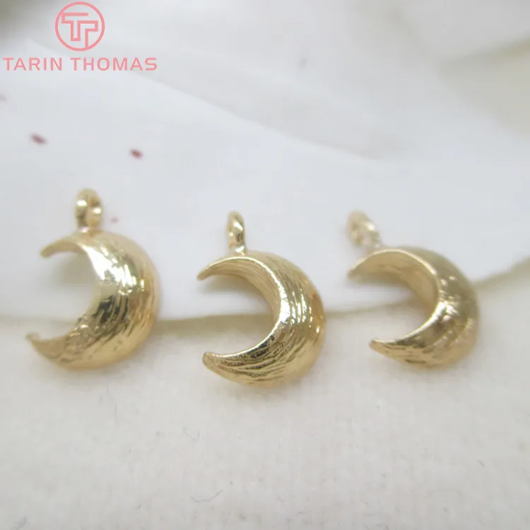 Латунные лунное ожерелье с покрытием 24 каратным золотом подвесное изделие для