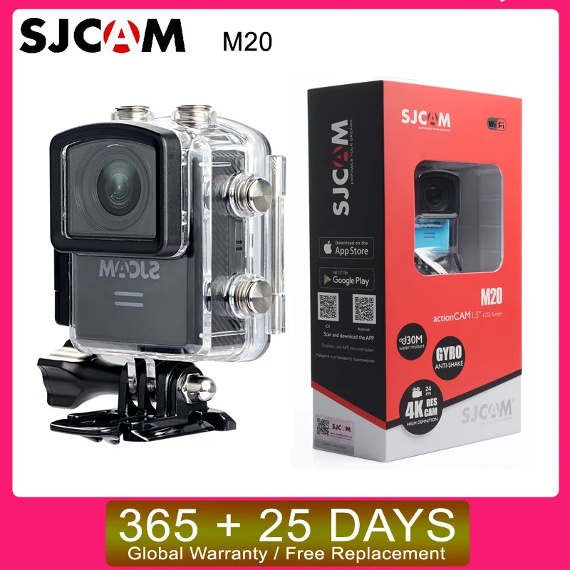 Спортивная Экшн камера SJCAM M20 Wifi гироскоп HD 2160P 16 МП 4K водонепроницаемая DV Bluetooth