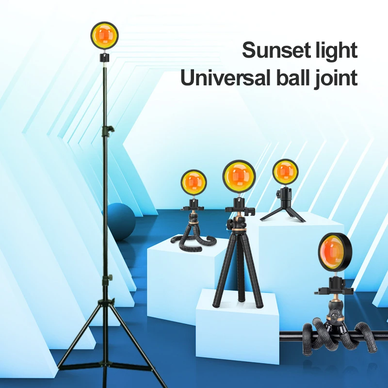 

Sunset Light USB Rainbow Dusk Projector Led Night Light Photography Lamp For Bedroom Bar Coffee Store Wall Decoration Lighting