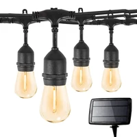 10/15 LED S14 Edison Bulbs For Patio Cafe Market Porch Decor Commercial Grade Outdoor Solar String Light With Dimmable