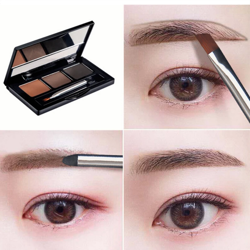 Женский пудра для бровей Тени век поддон девочек дымчатые глаза инструмент