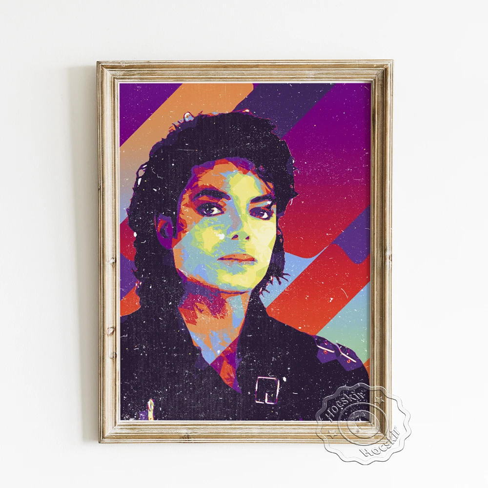 

The King Of Pop Michael Jackson Poster, Popular Music Singer Fans Collection Gift, Star Portrait Modern Art Prints Home Decor