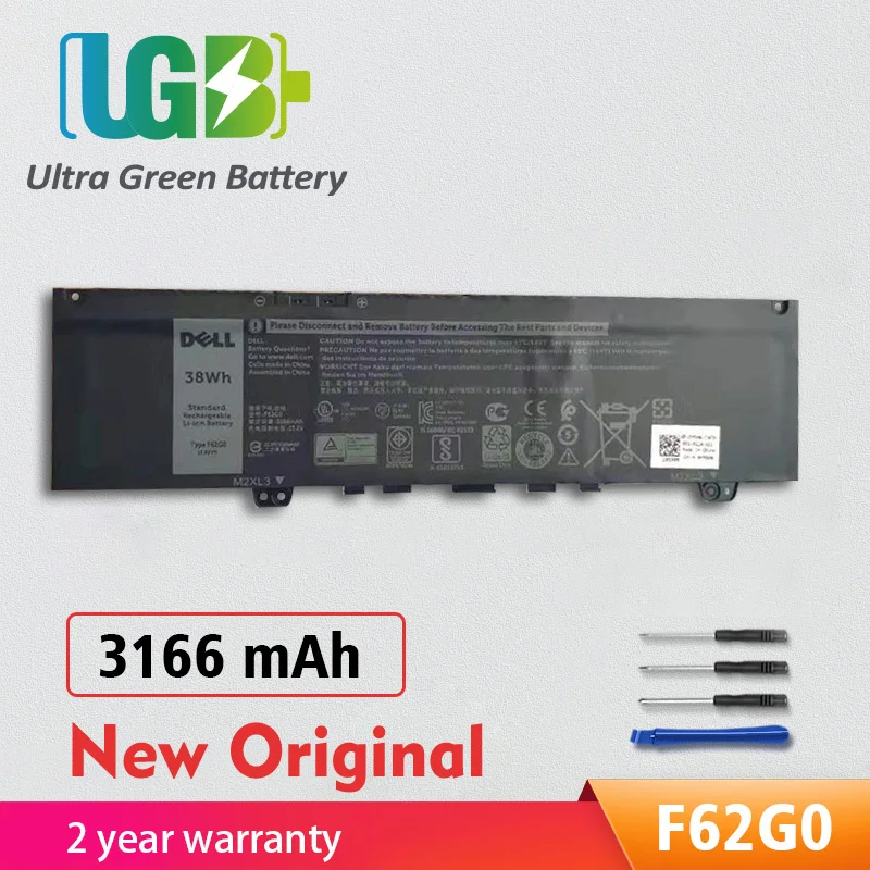 

UGB New Original F62G0 Battery For Dell Inspiron 13 7000 5370 7370 7373 7380 7386 Vostro 5370 RPJC3 CHA01 39DY5 P83G P87G P91G