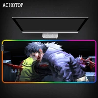 anime obito uchiha mouse pad rgb computer led light gaming mouse pad pc gamer player laptop rubbe mause pad keyboard desk mat
