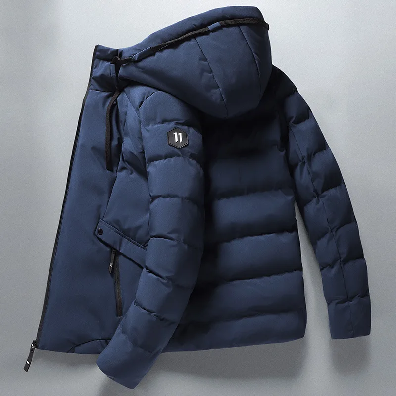 Мужская Зимняя парка, куртка 2021, модная пуховая куртка, парки, куртки с хлопковой подкладкой, Мужское пальто с капюшоном, осень и зима