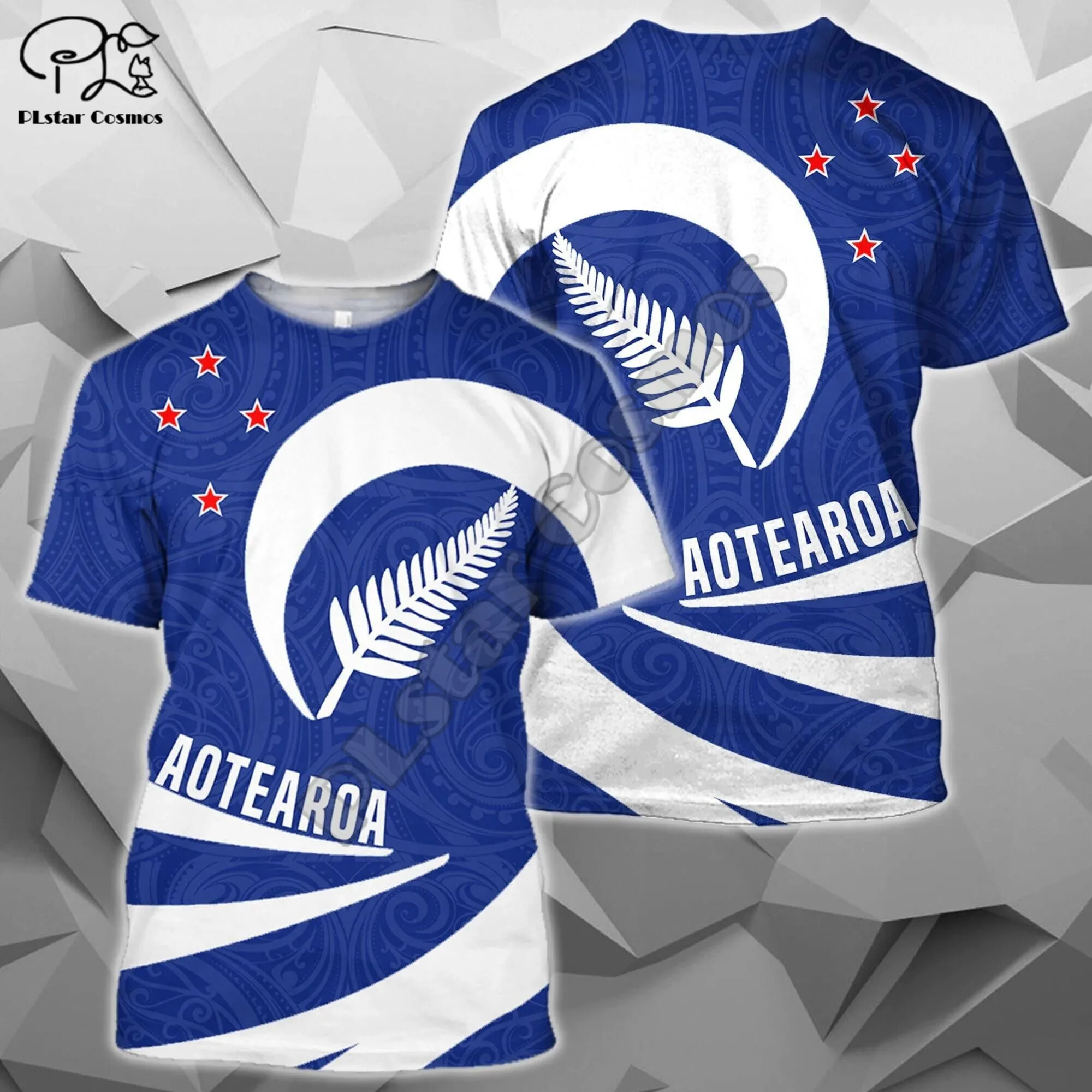 

PLstar Cosmos New Zealand Aotearoa Maori 3D Printed Fashion Summer T-Shirts Short-Sleeve Tee Men/Women Casual Streetwear N30