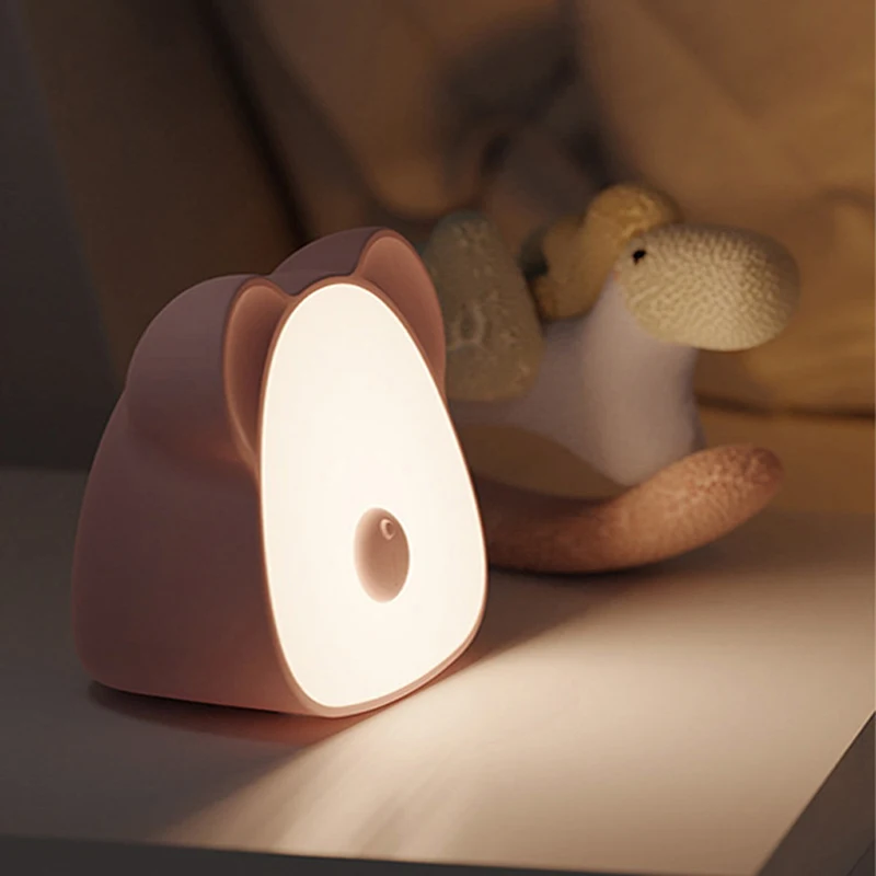 

Simple LED Night Light Battery USB Charging Night Light Smart Bedroom Bedside Lamp Bedroom Eye Protection Eye Lamp