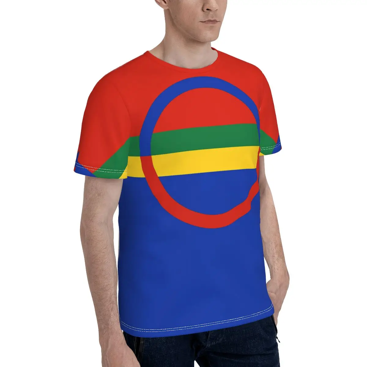 

Promo Baseball Sami Flag Vertical T-shirt Classic Men's T Shirt Print Humor Graphic R333 Tees Tops European Size