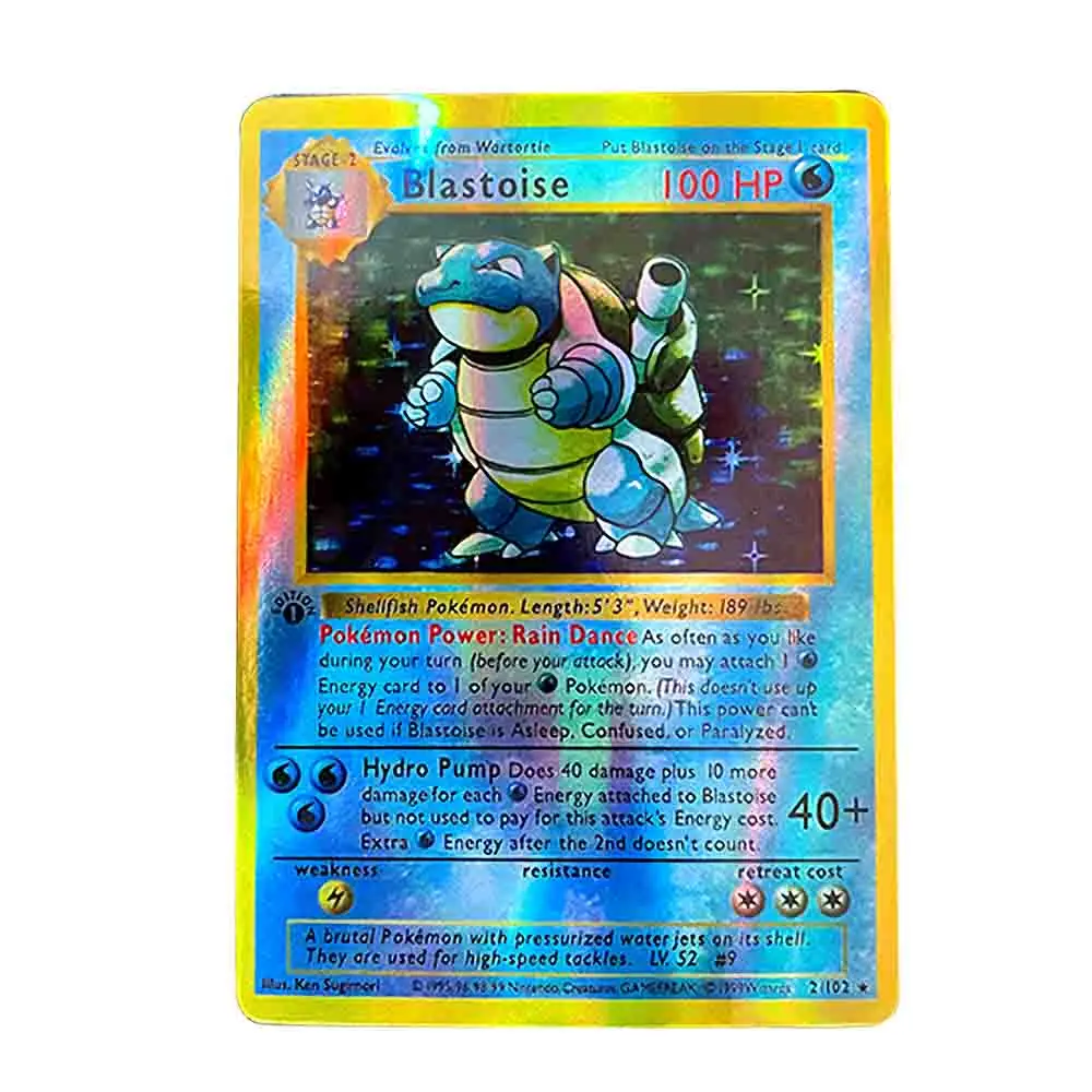 1996 карты покемона первого поколения Mewtwo Charizard Venusaur играющая Покемон карта