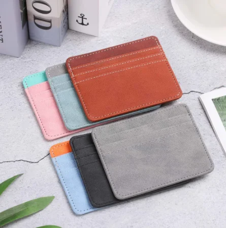 

1Pc Pu Leather ID Card Holder Candy Color Bank Credit Card Box Multi Slot Slim Card Case Wallet Women Men Business Card Cover