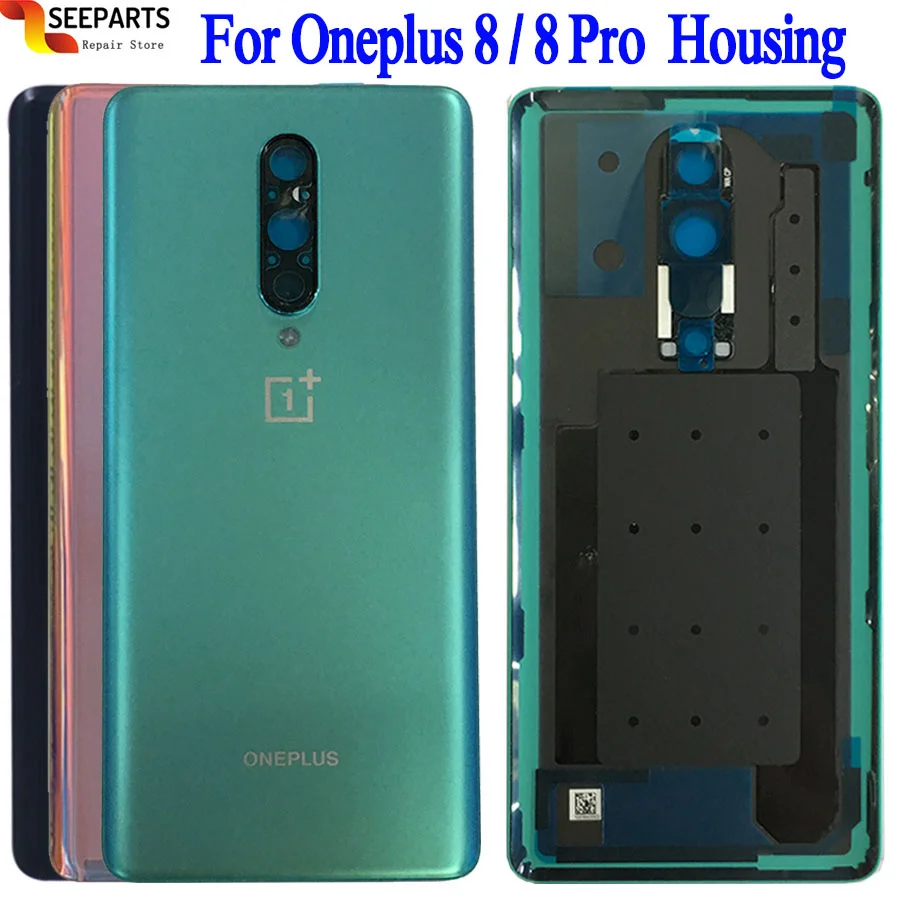 Оригинальный чехол для OnePlus 8 задняя крышка батарейного отсека заднее стекло Oneplus