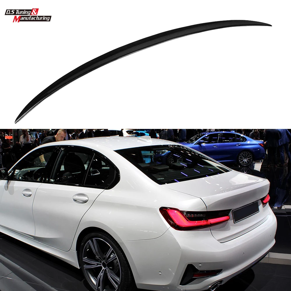 3 серии G20 G80 задние крылышки Cabon волокно глянец Черный спойлер для BMW 2019-IN |
