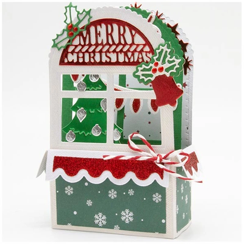 

Panalisacraft Christmas Stall Metal Cutting Dies Stencils for DIY Scrapbooking/album Decorative Embossing DIY Paper Cards
