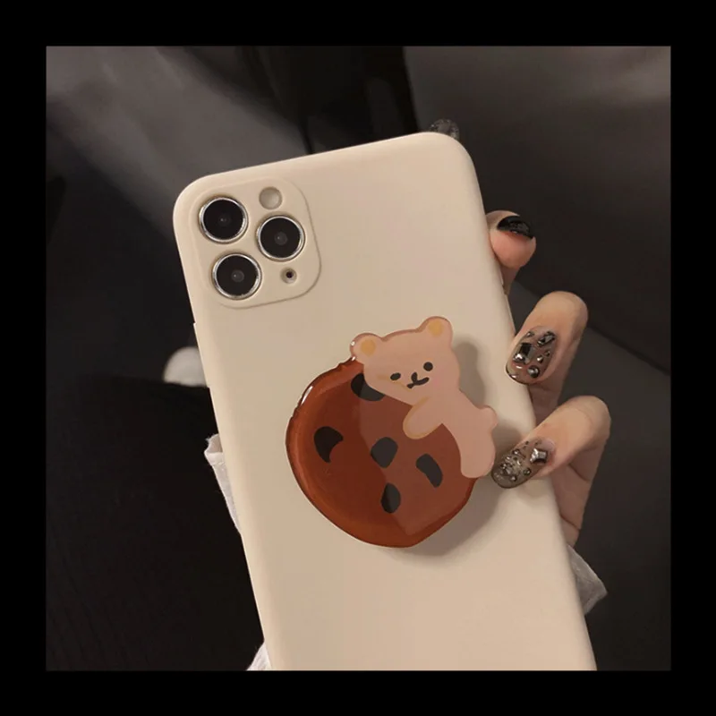 

Cartoon Cookie Bear Kickstand Case Cover For iPhone 12 Pro 12 Mini 11 Pro Max SE 2020 7 8 7Plus 8Plus XR X XS MAX