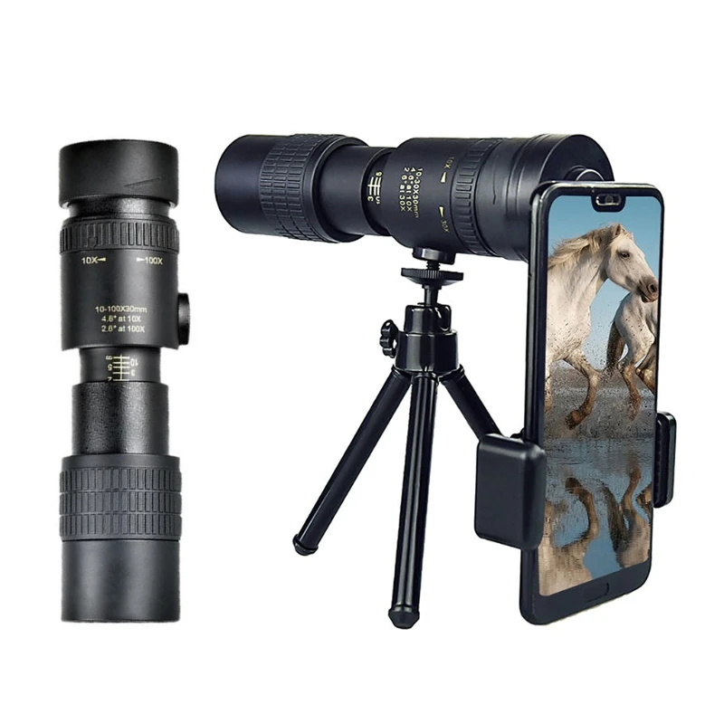 

4K 10-300X40mm Super Telephoto Zoom Monocular Telescope Portable Dual Focus Monocular Telescope