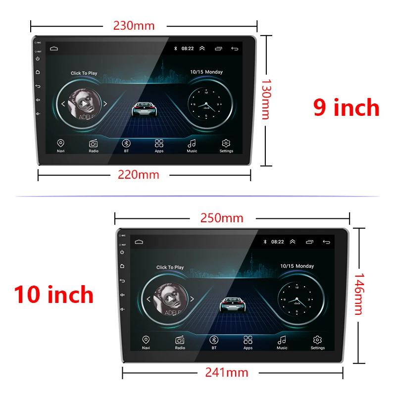 

JMCQ 2 Din 8-cores Android 9 4G+64G 4G NET Car Radio Multimedia Video Player 2Din Navigation GPS FM For Nissan Kia Honda