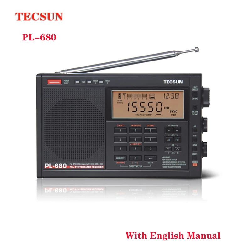 

TECSUN PL-680 стерео радио полный диапазон радио приемник PLL синтезированный приемник FM стерео/LW/MW/SSB/AIR