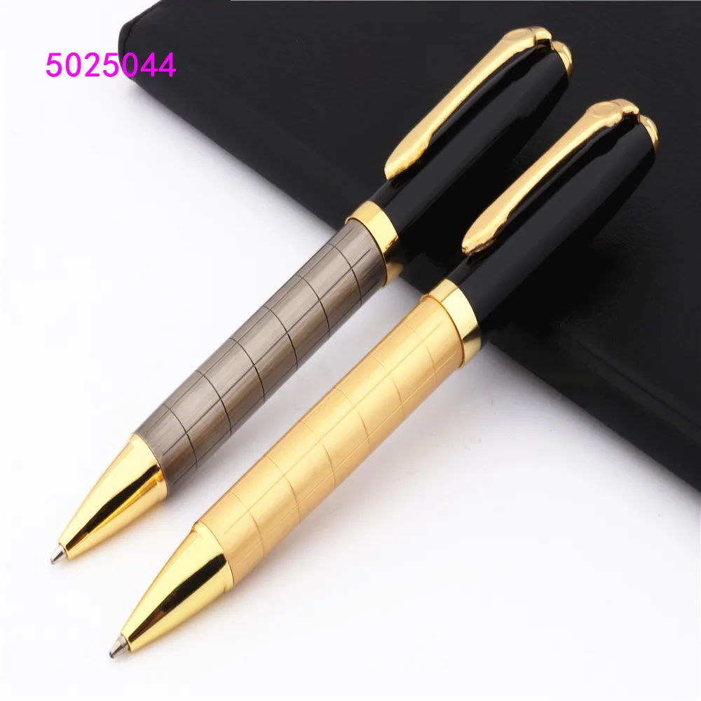 Роскошная качественная классическая шариковая ручка золотистого цвета со