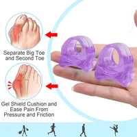 2pcs transparent correction thumb outdoor household hiking soft essential purple silicone toe separator