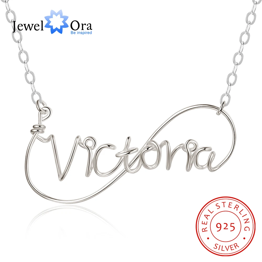 

Цепочка с именем знака бесконечности из серебра 925 пробы, на заказ