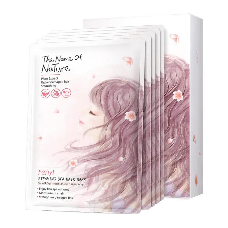 

5Pcs Plant Extract Automatic Repair Heating Steam Hair Mask Moisturizes Frizz Hair Treatment Mask Repair Damage Hair Care