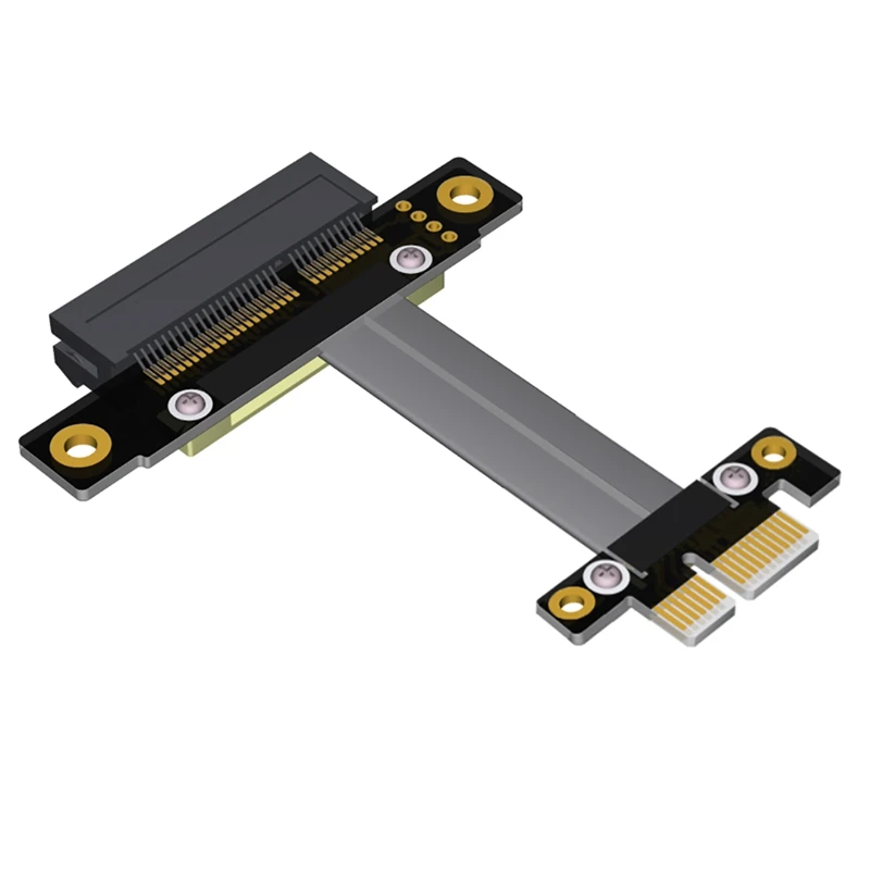 PCI-E PCI Express 4X to 1X Extension Ribbon Cable Express Card Adapter Cable Dual 180 Degrees Direction