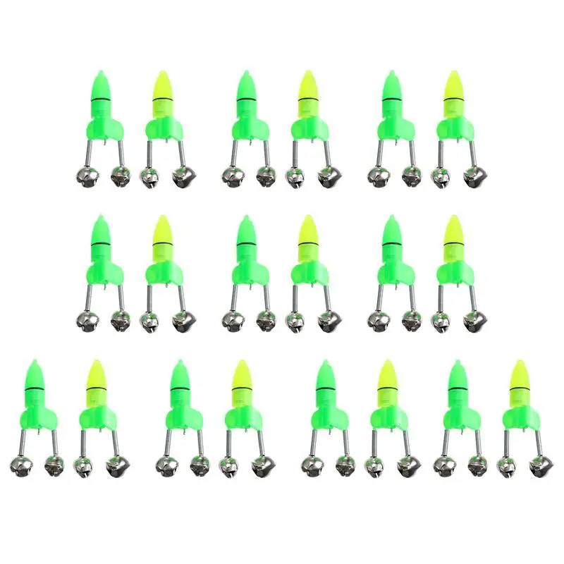 

40 шт. рыболовная удочка, колокольчики, сигнализация приманки с лампой, индикатор ночной рыбалки