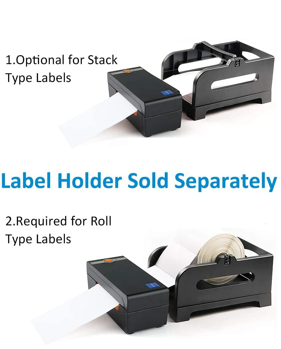 4 дюйма принтер для тепловой печати штрихкодов ярлыков с держателем этикетки на посылок Ebay Etsy Shopify × 6