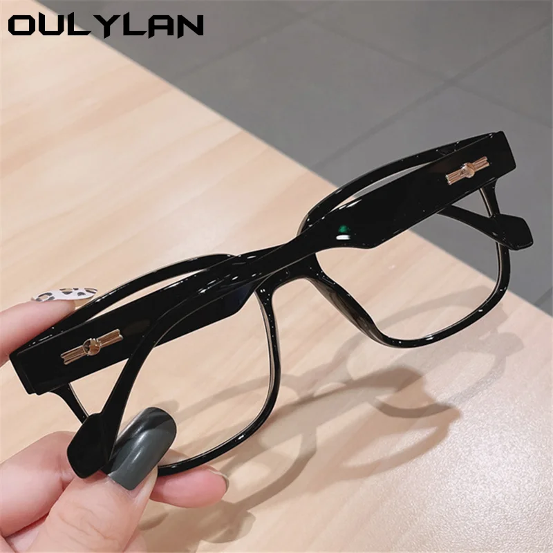 

Oulylan Square Glasses Frames Women Trendy Myopia Frame Men Optical Anti Blue Light Eyeglasses for Ladies Fashion Spectacles