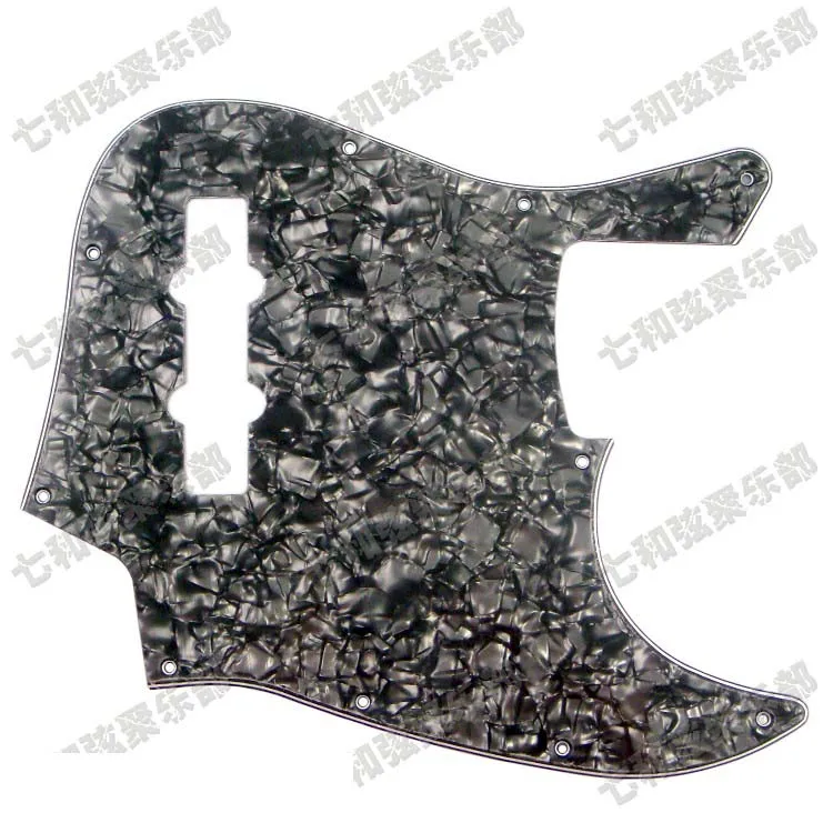 

Черный жемчужный целлулоид & ПВХ 3-слойный Бас-Гитара Pickguard 10 отверстие с монтажным винтом