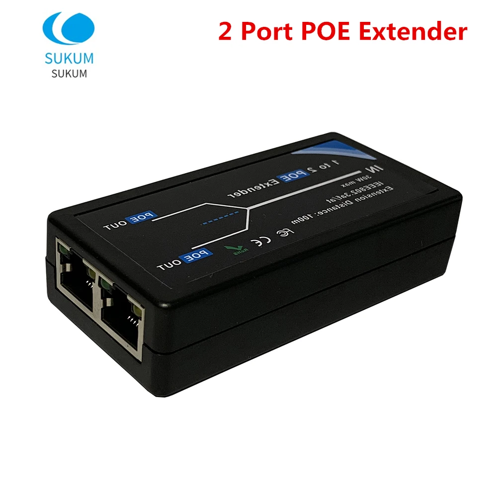 

POE Extender Plug And Play 10/100Mbps With IEEE 802.3at/af Standard For IP Camera Extend 100 Meters POE Network Devices