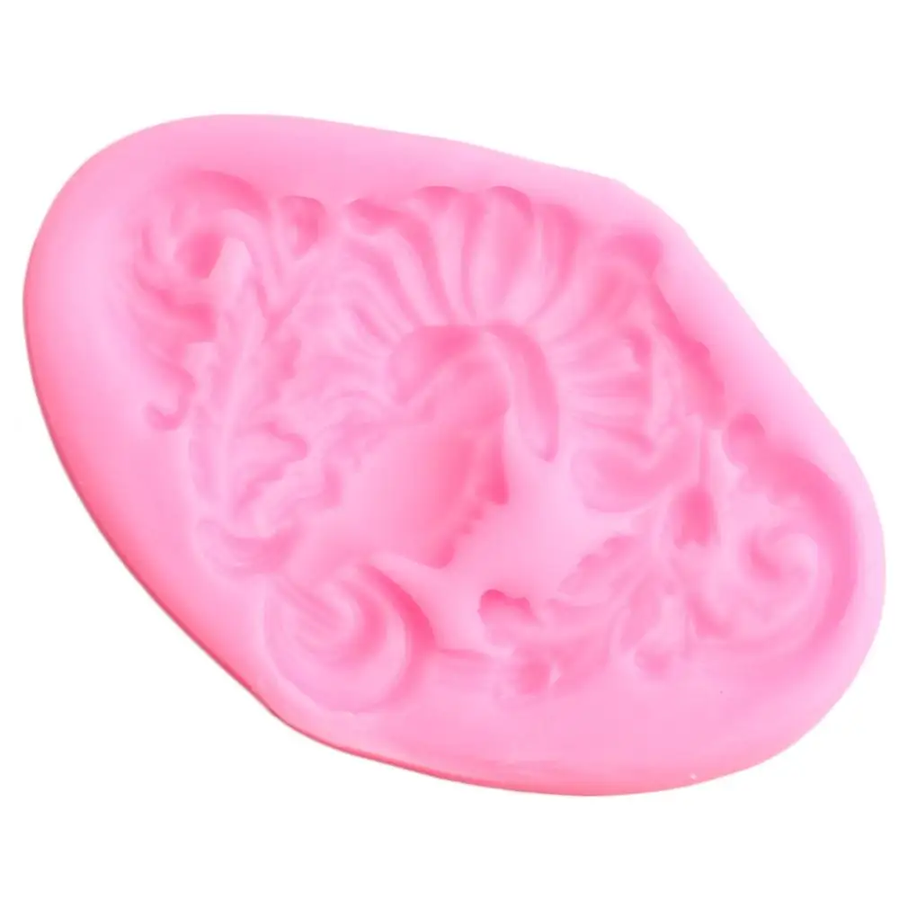 Scroll Leaves Relief Border Silicone Molds Goddess Candy Chocolate Gumpaste Mold DIY Cupcake Topper Fondant Cake Decorating Tool