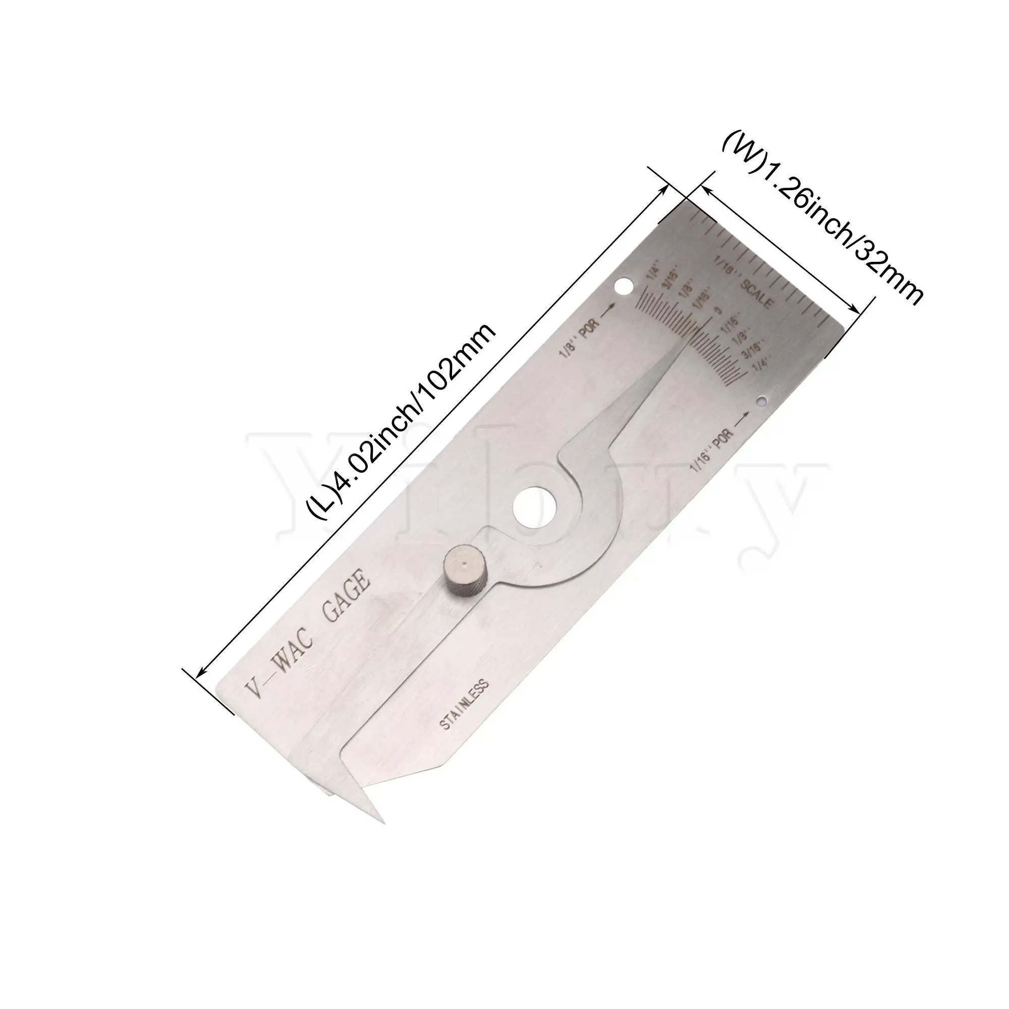 

V-WAC Single Weld Gauge Gage Fit Welding Inspection Inch 0-6mm Silver