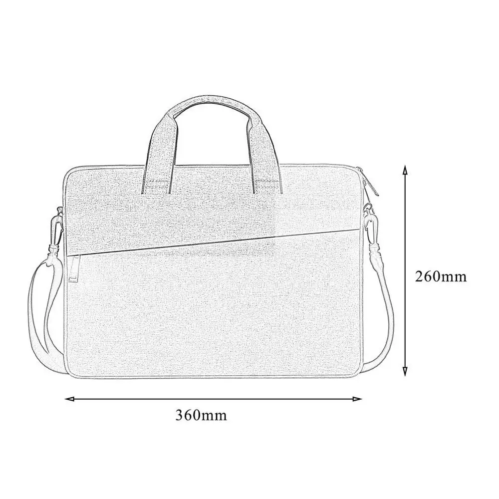 Handle Design Oxford Cloth Business Style Trendy Laptop Notebook Sleeve Case Carry Bag Shockproof Handbag Suitable For Macbook | Компьютеры